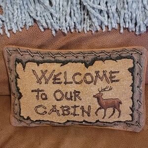 Welcome To Our Cabin Pillow